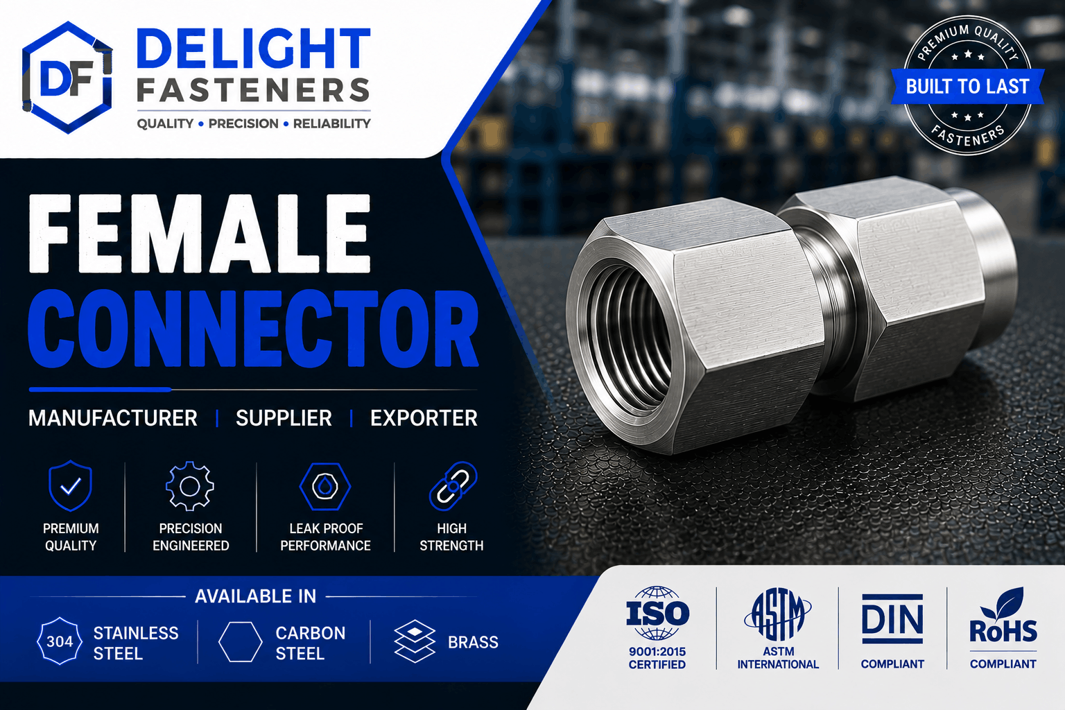 You are currently viewing Female Connector Manufacturer, Supplier & Exporter in India