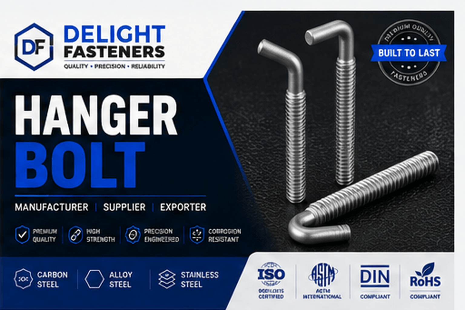 You are currently viewing Hanger Bolt Manufacturer, Supplier & Exporter in India