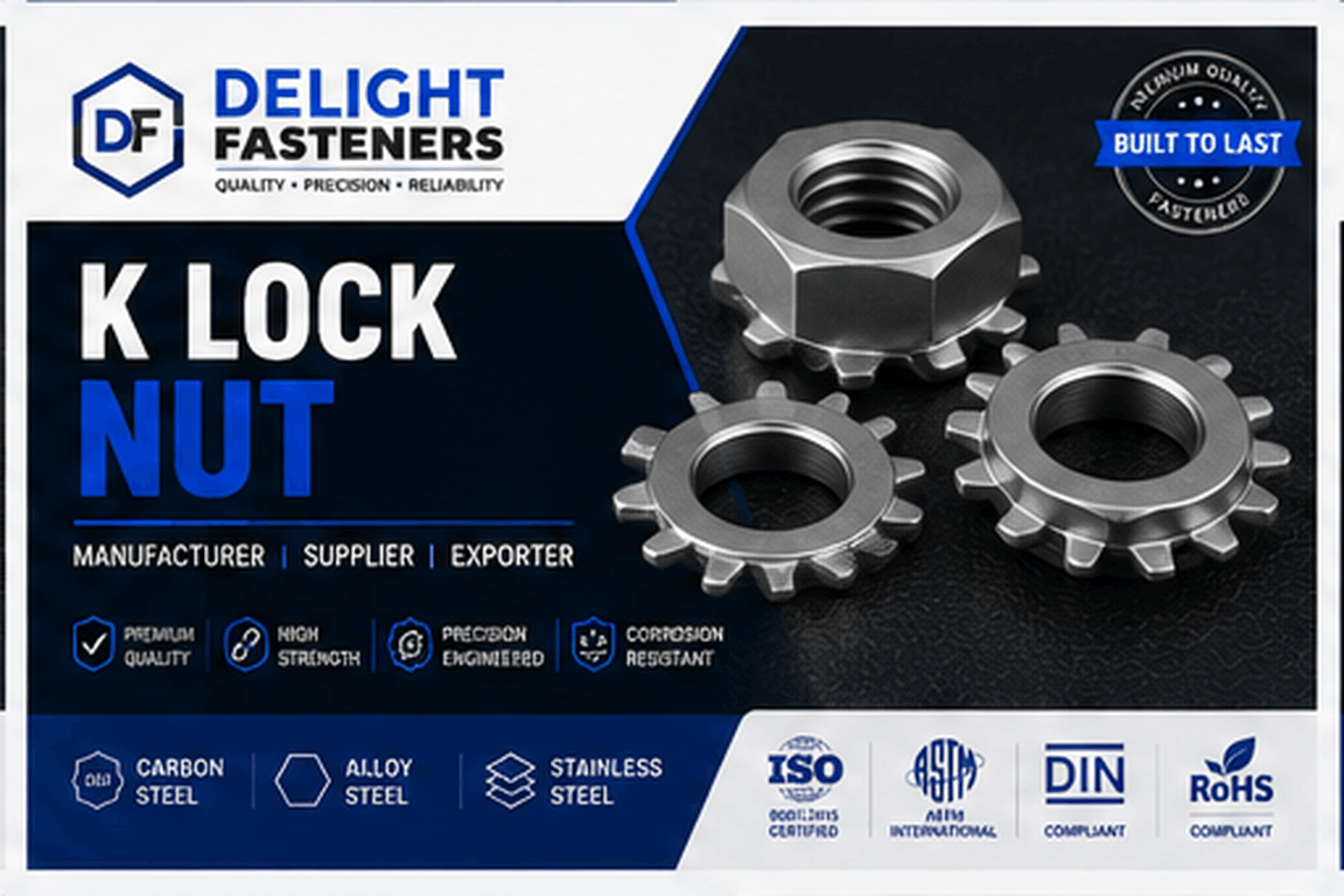 You are currently viewing K Lock Nuts Manufacturer, Supplier & Exporter in India