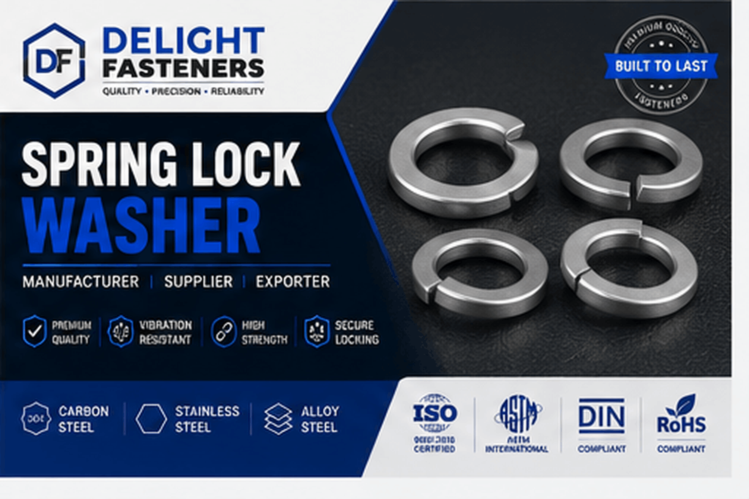 You are currently viewing Spring Lock Washer Manufacturer, Supplier & Exporter in India