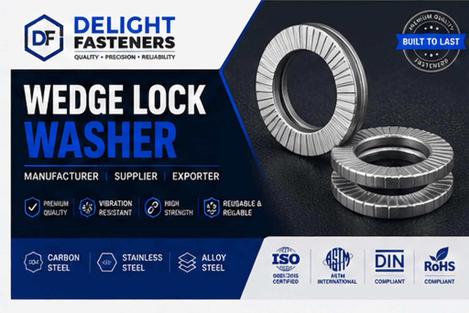 You are currently viewing Wedge Lock Washer Manufacturer, Supplier & Exporter in India